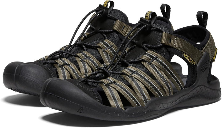 KEEN Herren Drift Creek H2 Sandalen 40.5 EU Dark Olive Black, 40.5 EU Dark Olive Black
