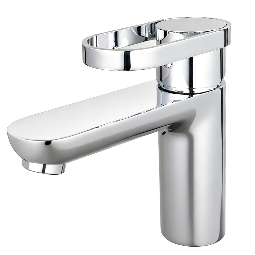 VANCOCO 52000 Wasserhahn Bad in Chrom, Wassersparend mit 24h Salzsprühtest (Klasse 10) – Einhebelmis