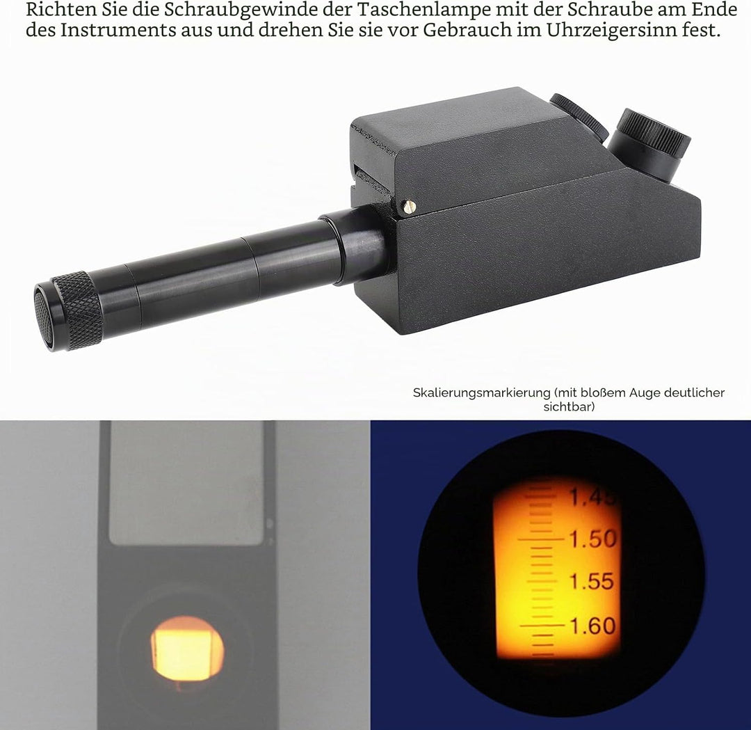 Edelstein-Refraktometer professionelles Schmuck-Refraktometer mit hoher Genauigkeit, schnelle Identi