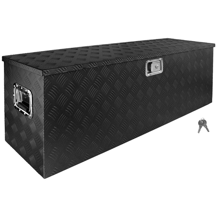 Trucky Truckbox Aluminium Abschliessbar Deichselbox Alu Kiste Anhängerbox Modell 12 (128 x 39 x 46 c