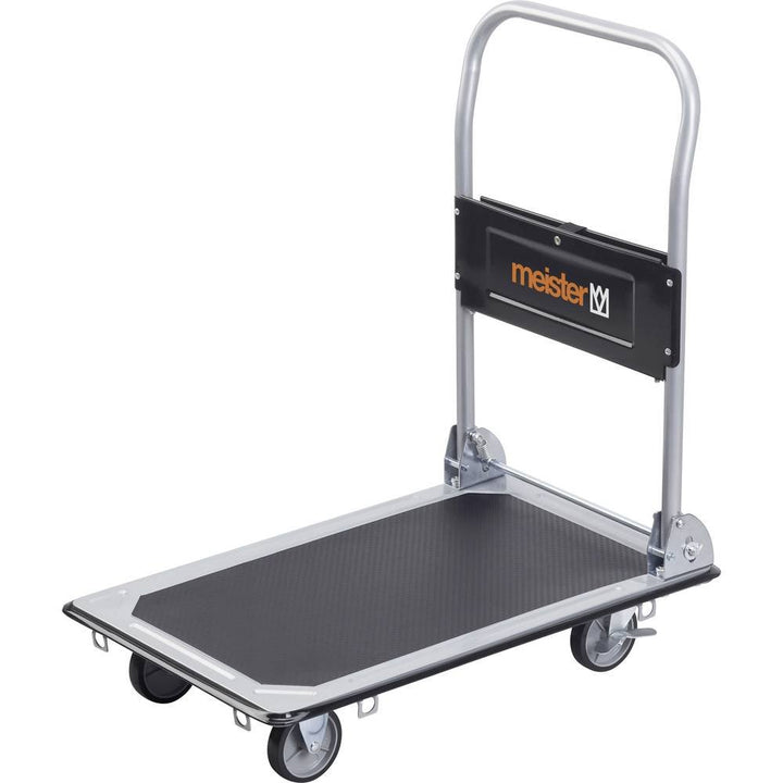 Meister Plattformwagen - Klappbar - Bis 150 kg Tragkraft - Feststellbremse / Transporthilfe mit Lenk