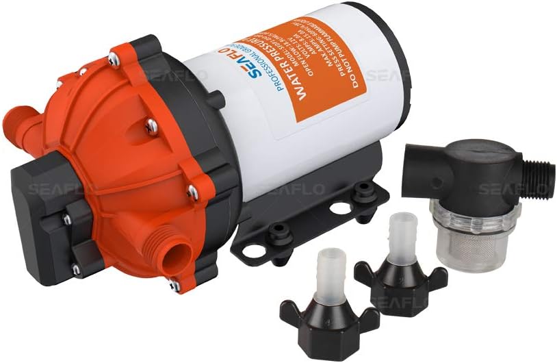 SEAFLO Membranpumpe der Serie 55-12V DC, 5,5 GPM, 60 PSI mit