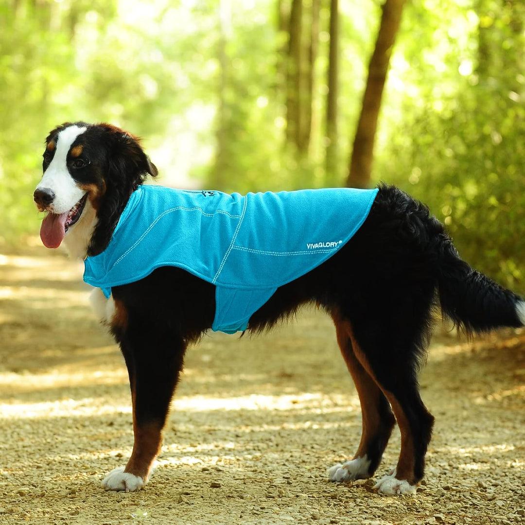 VIVAGLORY Hunde-Fleeceweste, Hundepullover für Kaltes Wetter für Grosse Hunde, Verstellbare Winterkl