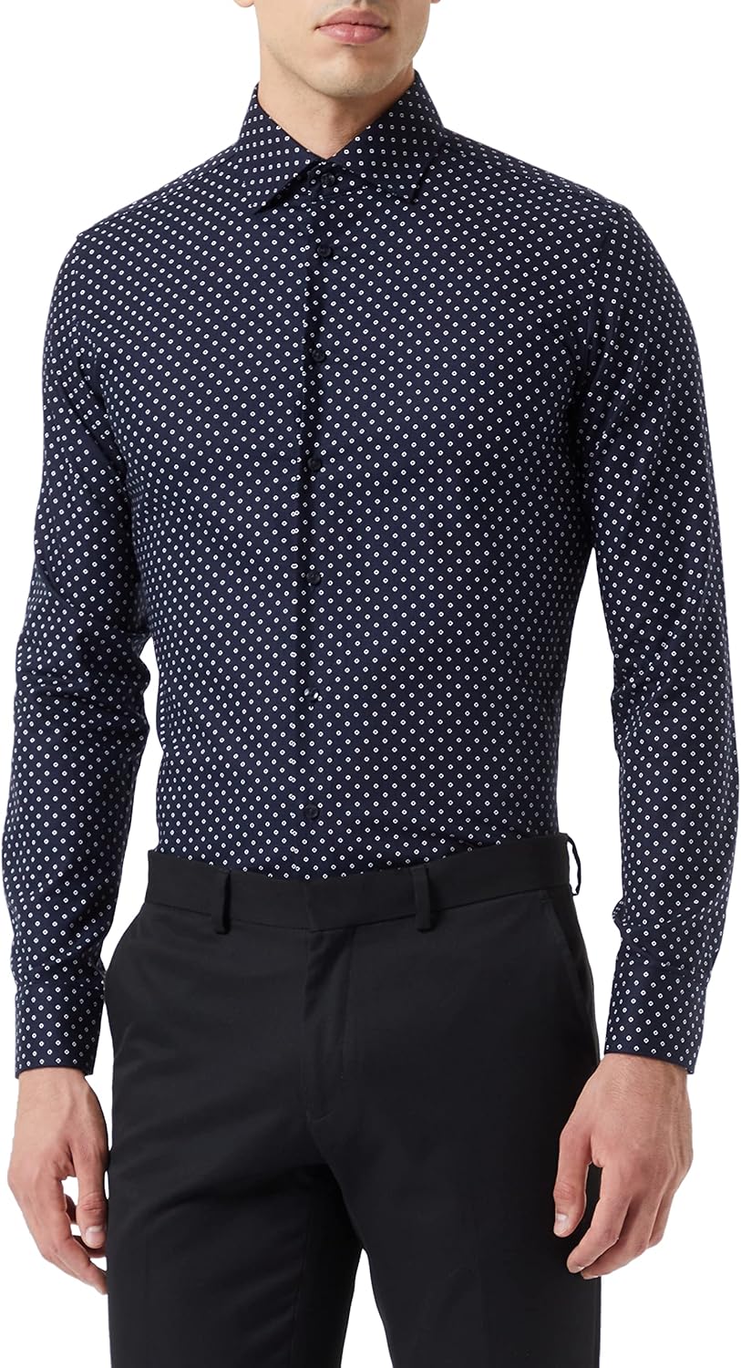 Seidensticker Herren Business Hemd - Bügelfreies Hemd mit sehr schmalem Schnitt - X-Slim Fit - Langa