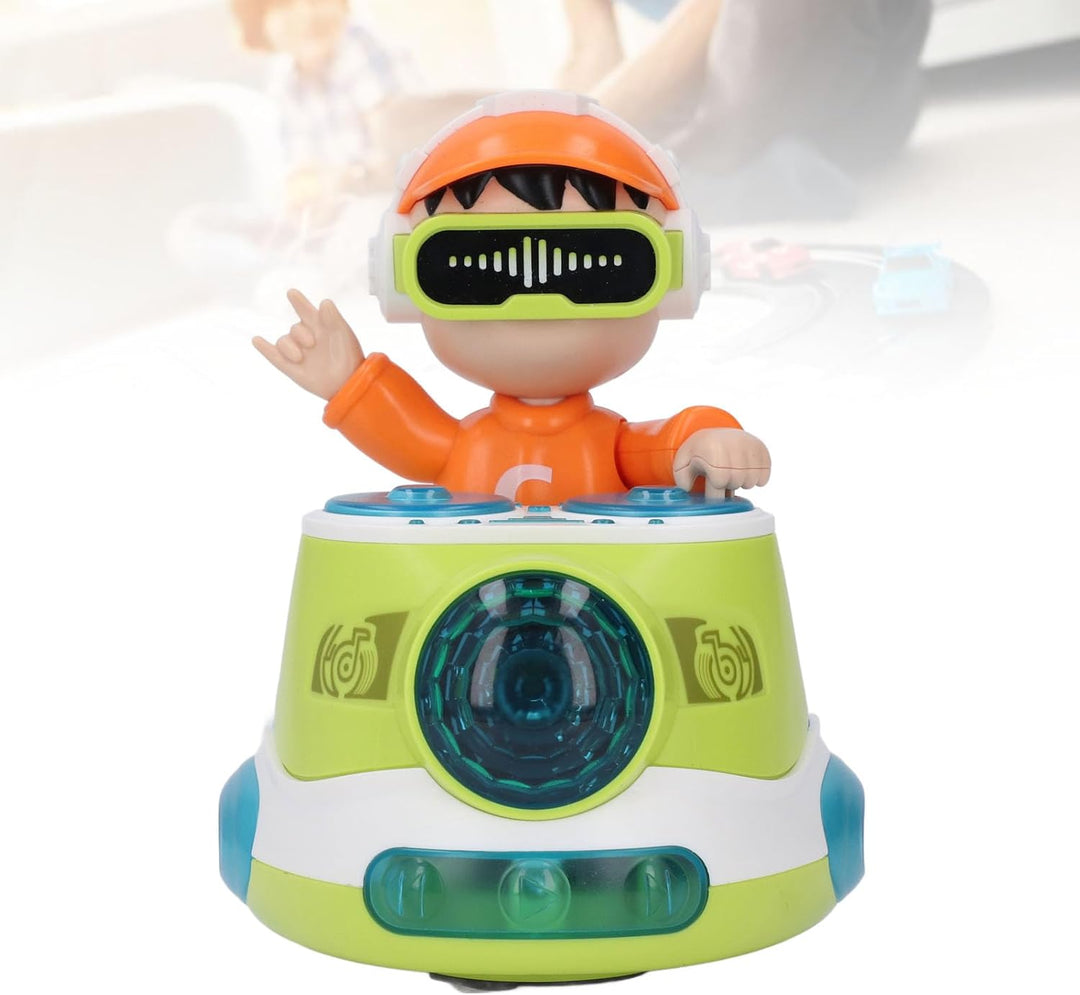 DJ Spielzeug DJ Rock Boy Dancing Toy mit Musik Blinkend Licht Universal Wheel Automatic Bewegung Rob