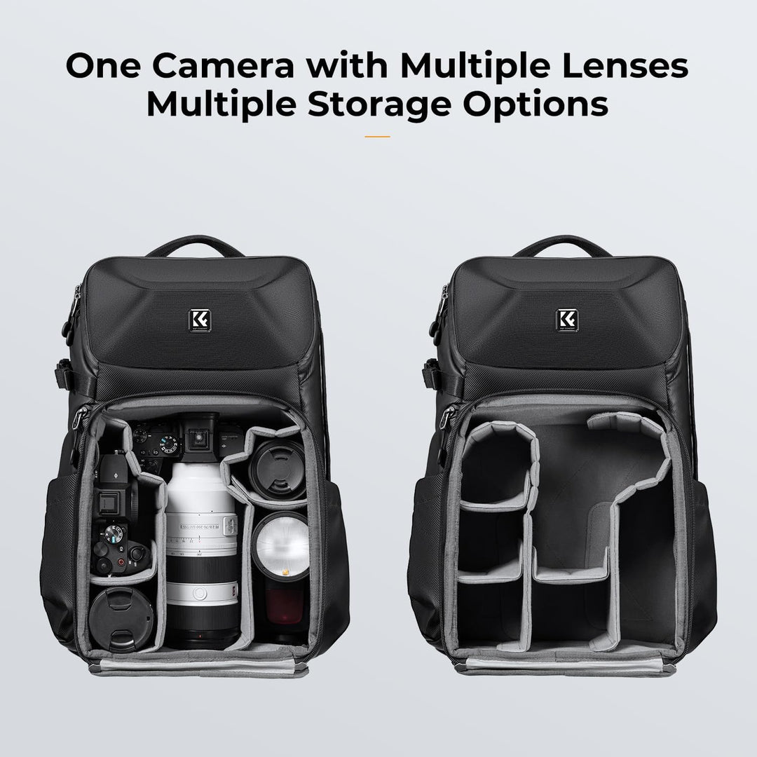 K&F CONCEPT Kamerarucksack, Fotorucksack Wasserdicht Spiegelreflex DSLR Camera Bag für Spiegelreflex