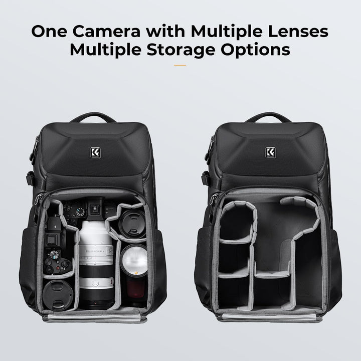 K&F CONCEPT Kamerarucksack, Fotorucksack Wasserdicht Spiegelreflex DSLR Camera Bag für Spiegelreflex