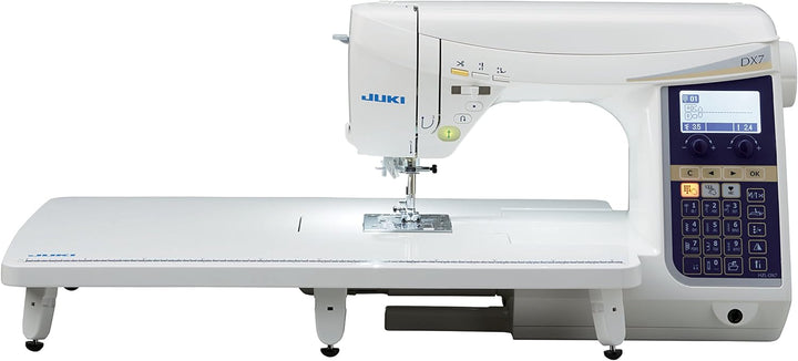 JUKI HZL-DX7 elektrische Nähmaschine mit automatischem Fadenabschneider, Fusssteuerung, Metall, weis