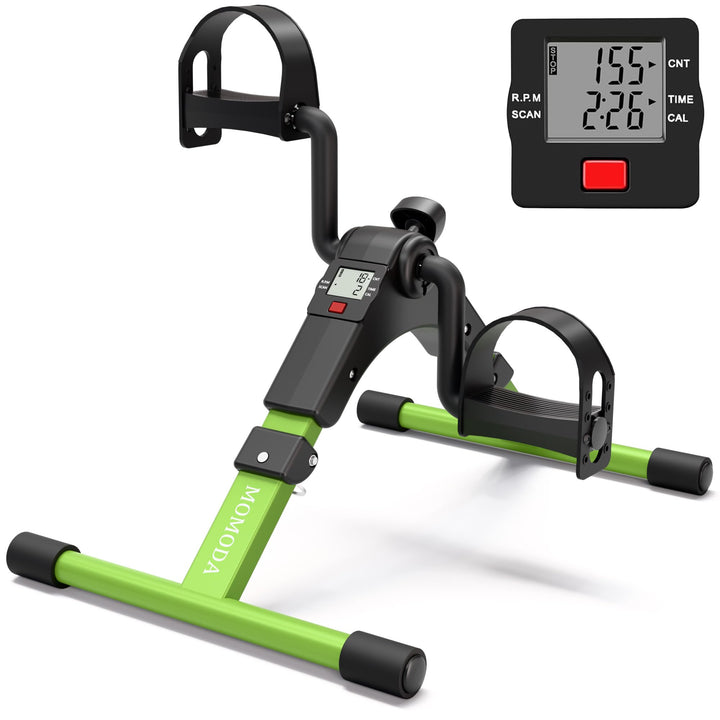 Mini Fahrrad Pedal Trainer für Arm- und Beintrainer Heimtrainer mit LCD-Monitor Grün, Grün