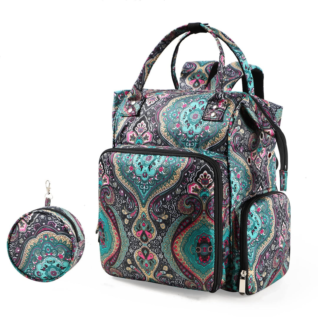 KOKNIT Stricktasche mit grossem Fassungsvermögen, tragbare Häkeltaschen und Tragetaschen, Organizer