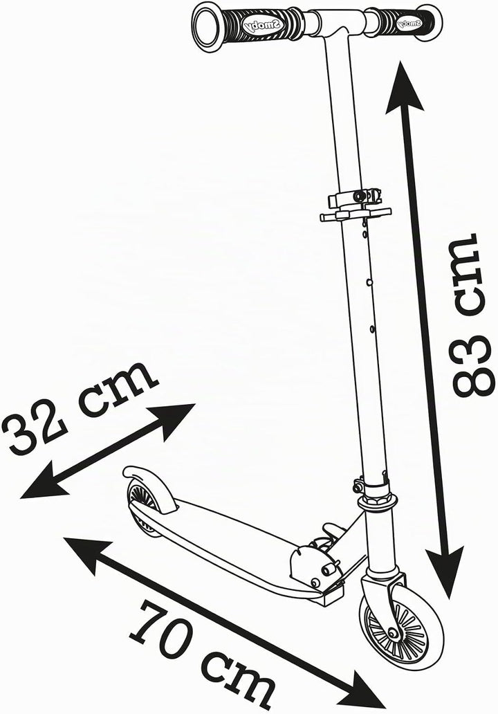 Smoby - Stitch 2-Rad-Scooter, klappbar - Verstellbarer Lenker, rutschfeste Trittfläche, ergonomische