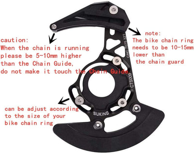 BESNIN Kettenführung ISCG-05 Mountainbike Kettenführung Bike MTB Kettenführung für 1x System Schwarz