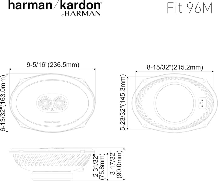 Harman Kardon FIT 96M 3-Wege Koaxial Lautsprecher Auto 152x22mm (6x9 Zoll): Car HiFi Lautsprecher mi