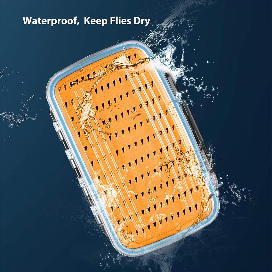 Angelkoffer leer 3 Stück Angelzubehör Köderbox Angelbox Spoon Box transparenter Angelkasten mit Grif