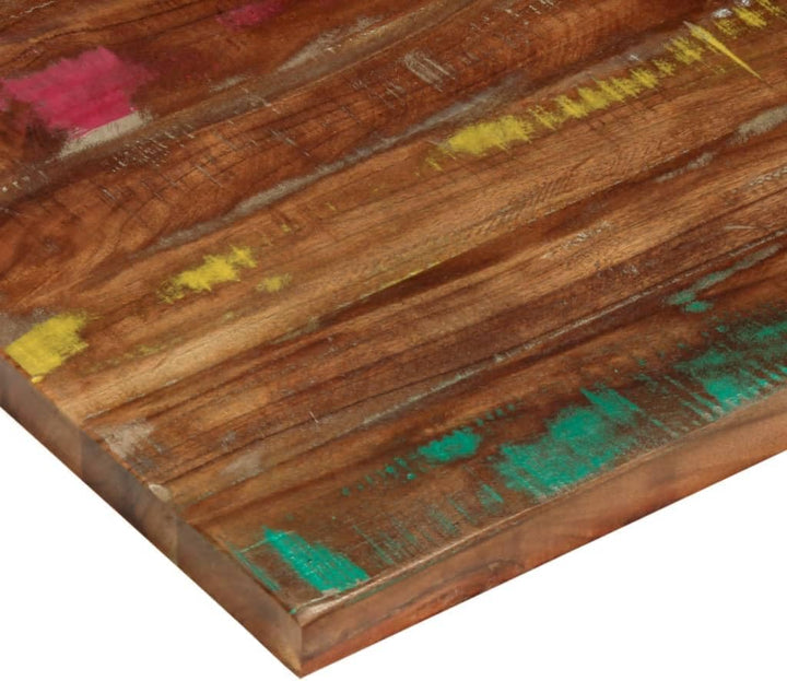 vidaXL Rechteckige Massivholz-Ersatz-Esstischplatte – rustikale Teak/Kiefer/Buche/Mango für Wohnzimm