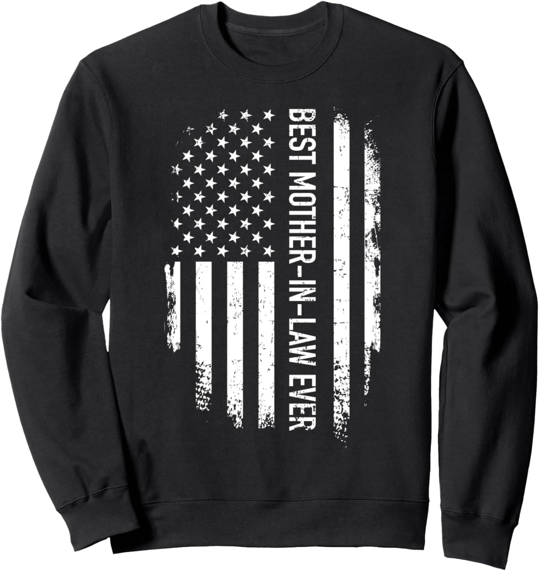 Beste Schwiegermutter der Welt USA Fahne Flagge Sweatshirt