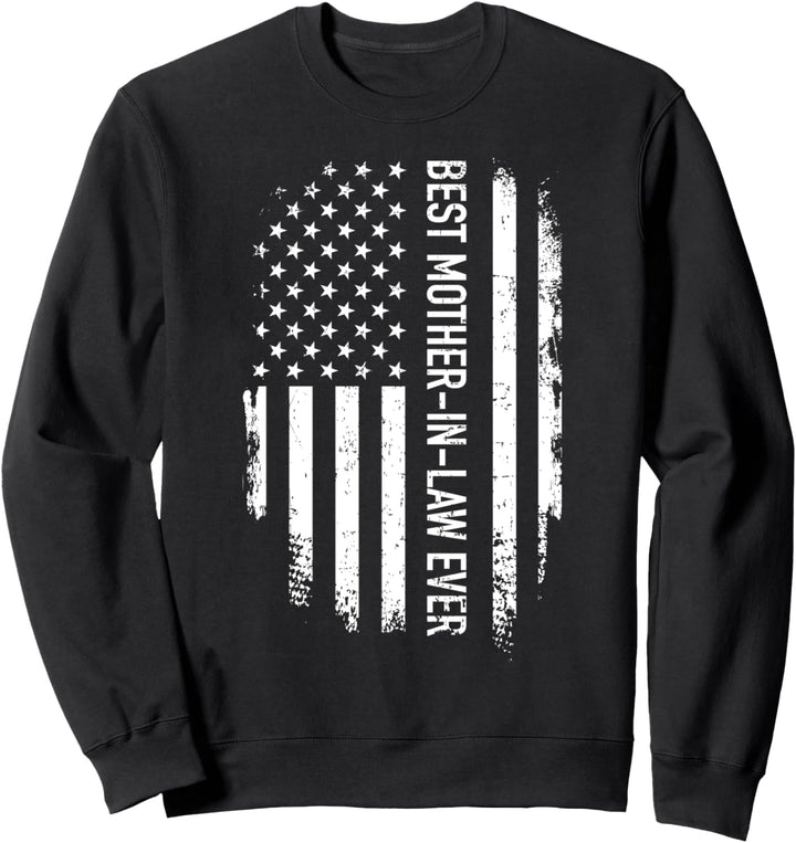 Beste Schwiegermutter der Welt USA Fahne Flagge Sweatshirt