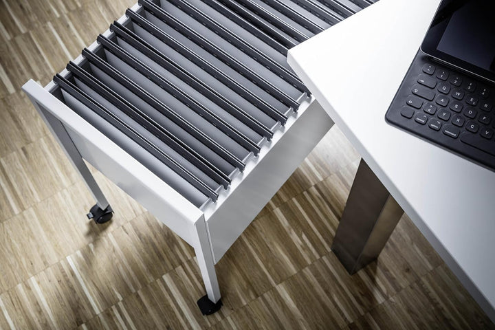 Durable Eco Hängemappenwagen 80 A4, grau, aus kratzfestem Stahl, 655 x 592 x 368 mm, 309510 Offen Gr