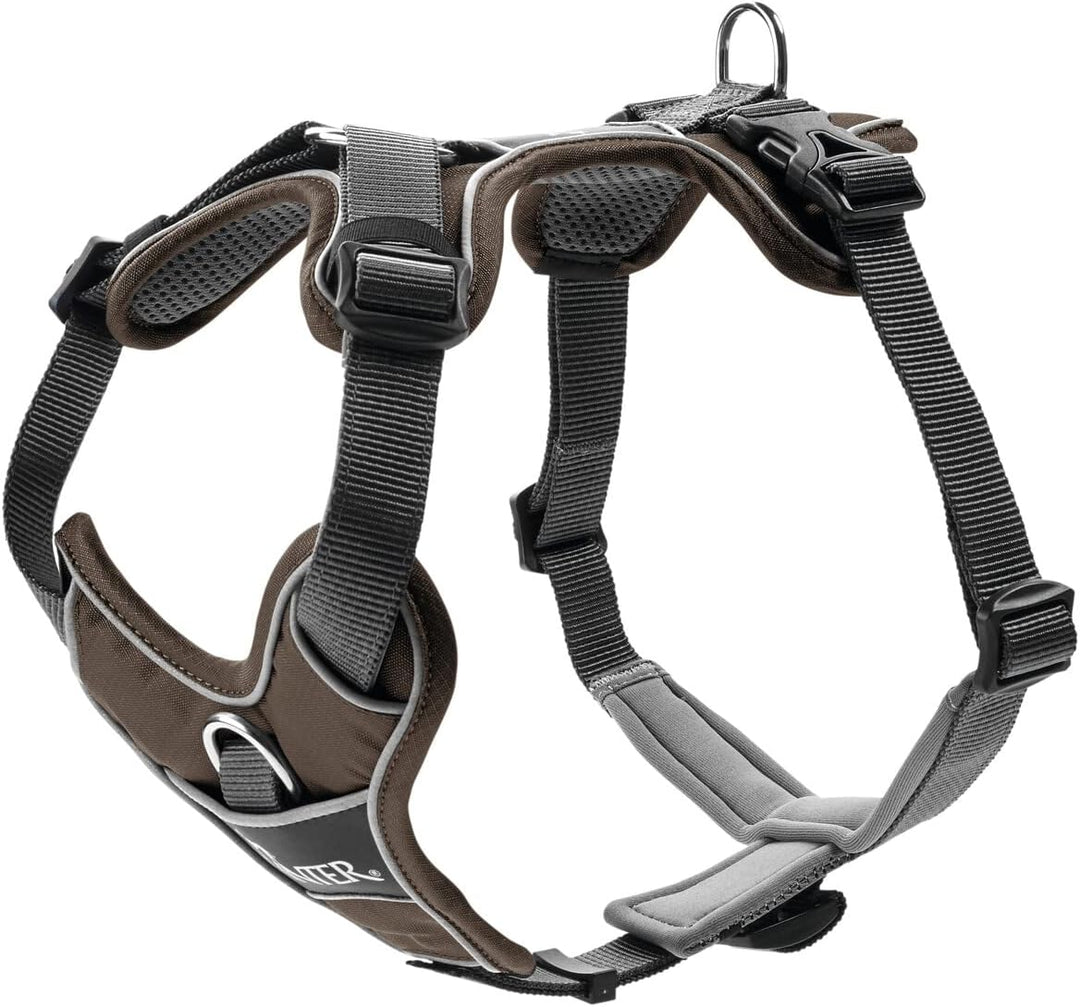 HUNTER DIVO Hundegeschirr, S, 45-56 cm, braun/grau 45 - 56 cm braun/grau, 45 - 56 cm braun/grau