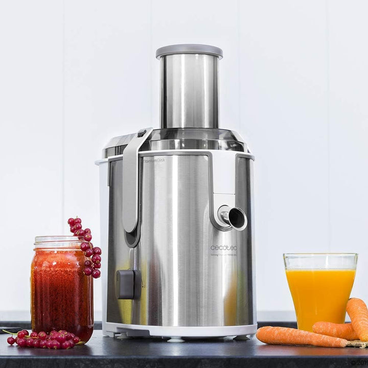 Cecotec Orbital Entsafter StrongTitanium 19000 XXL für Obst und Gemüse. 19000 U/min, 1300 W, XXL-Ein