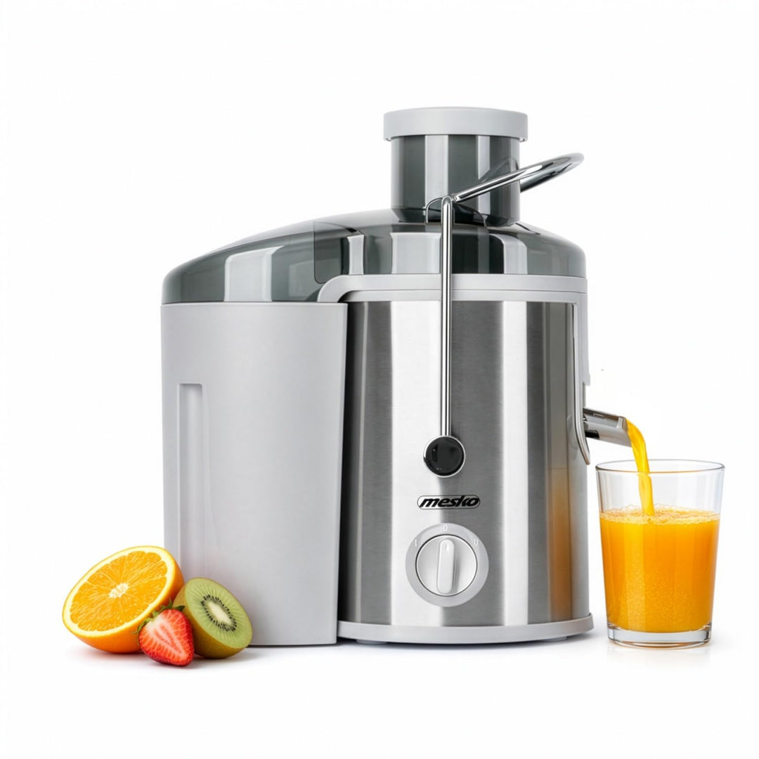 Mesko MS 4126 Entsafter für Obst und Gemüse aus Edelstahl, Saft/Juice Maschine, 65mm breiter Einlass