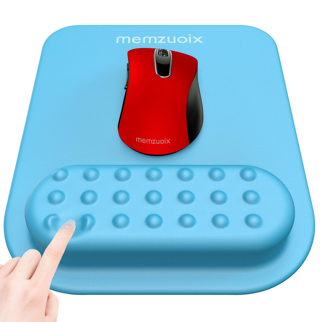 memzuoix Ergonomische Mauspad mit Handgelenkstütze, Premium Memory Foam Polsterung zur Schmerzlinder