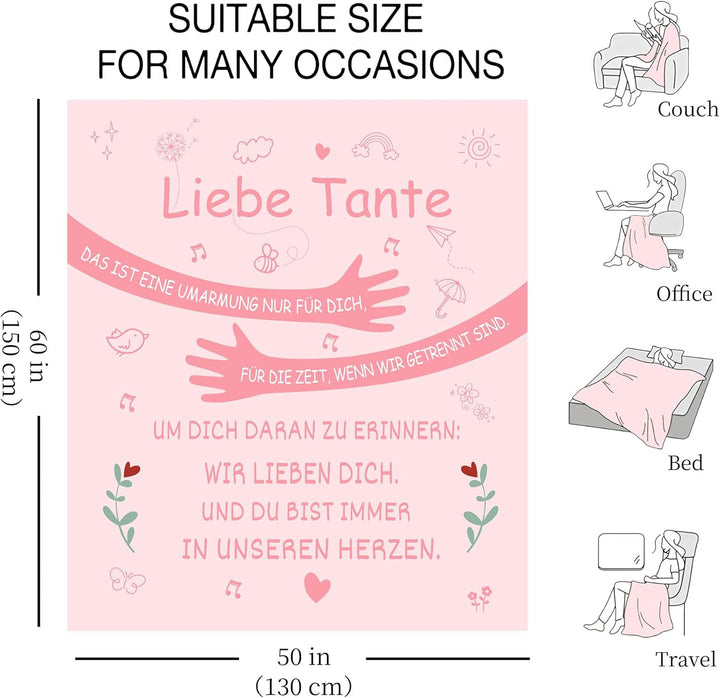 Amorea Liebe Tante Das ist eine Umarmung nur für Dich Um Dich daran zu erinnern Wir lieben Dich Und