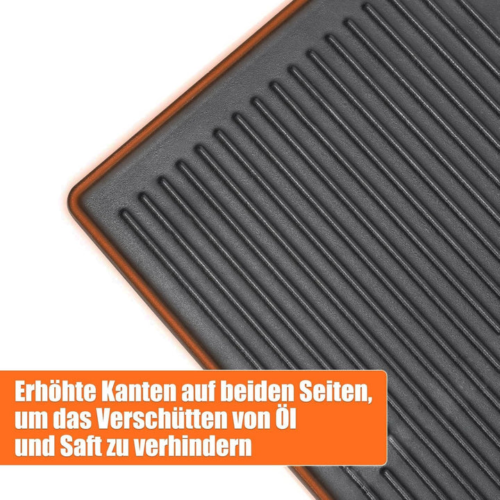 GFTIME Gusseisen Wendeplatte 33,5 x 30cm Grillplatte Plancha für Taino Basic 4+1 6+1, Enders San Fra