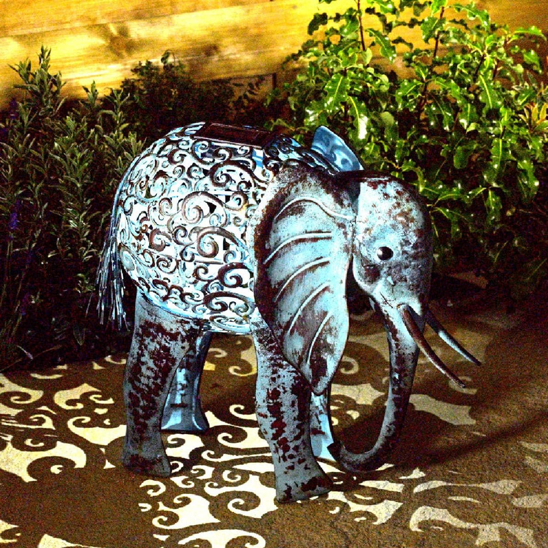 Smart Solar Solarleuchte Elefant aus Metall