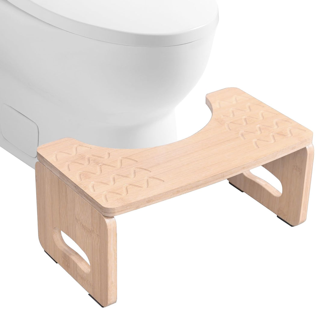 Bambus Toilettenhocker Erwachsene, Klappbar Toilettenhocker, Klohocker WC Hocker Badhocker Holz Gesu