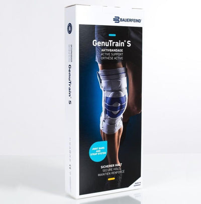 BAUERFEIND GenuTrain Right S Kniebandage (Titan, 1)