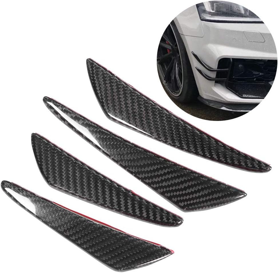 4 Stück Kohlefaser Frontlippe, Frontstossstange Canards Frontstossstange Aero Kits Diffusor Frontsto
