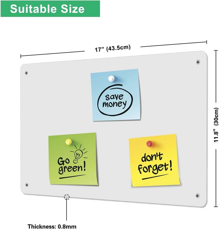 Raweao Kleine Magnettafel Magnetboard, Weiss Magnetische Wandtafeln zum Sammeln Kühlschrankmagneten