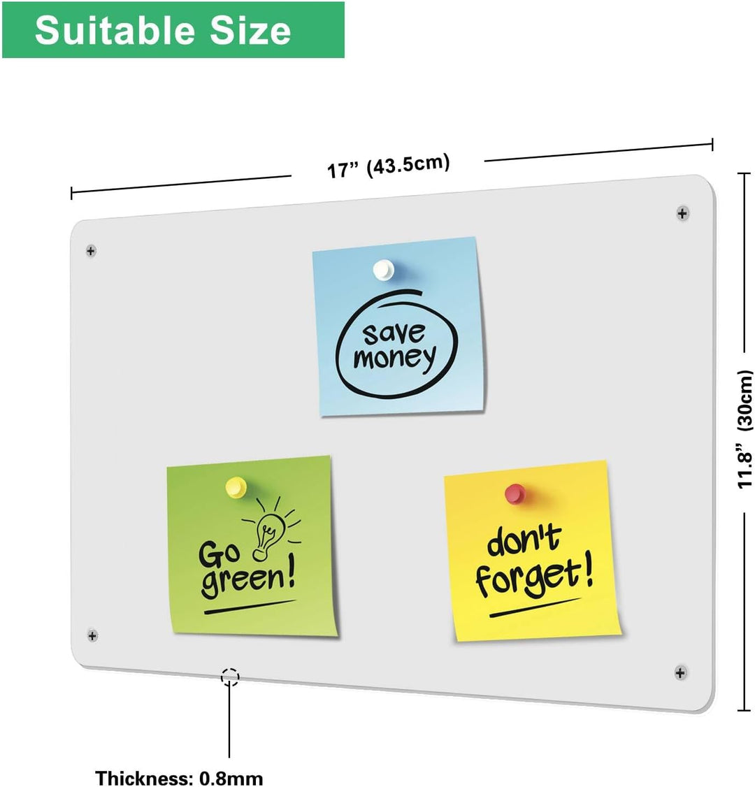Raweao Magnettafel Magnetboard, Magnetische Metalltafel Wandtafeln, Magnetische Kreidetafel, 30x45x0