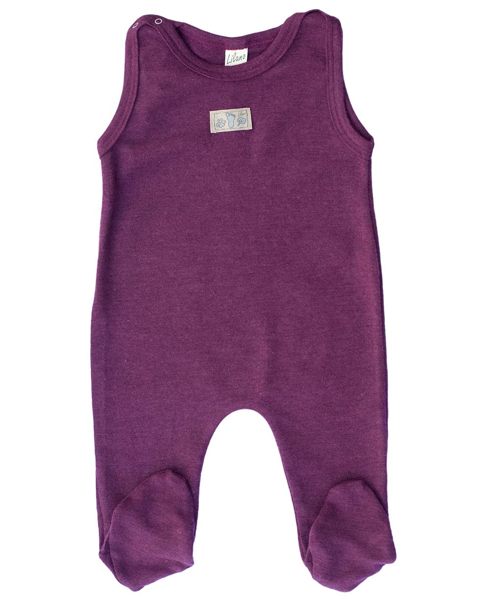 Lilano, Merino Strampler mit Fuss, 70% Wolle (kbT), 30% Seide, 210 gr./m² Beere 56, Beere 56