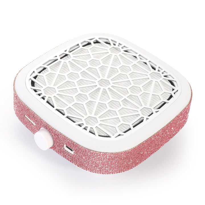 Nagelstaubabsauger Akku 6000RPM Staubabsaugung für Nägel Kompakter Pink-strass, Pink-strass