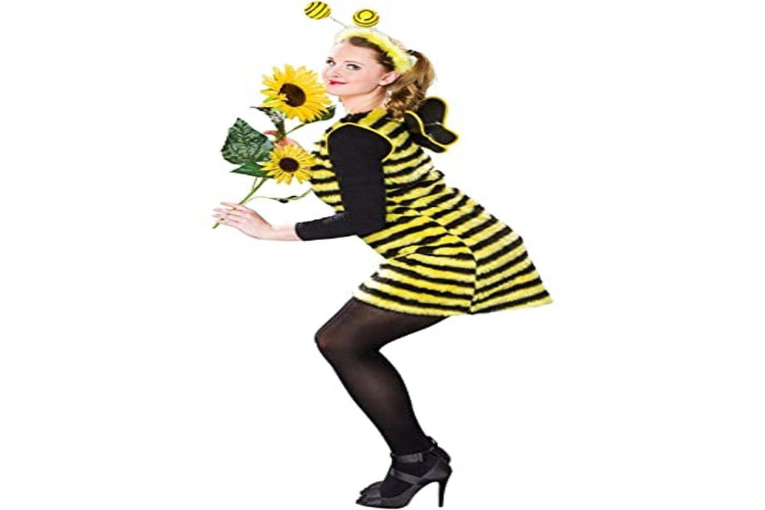 Festartikel Müller Kostüm flotte Biene mit Kleid und Fühler in der Grösse 40/42, 119.412.41 Schwarz/