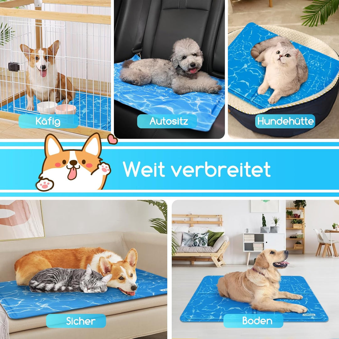 Nobleza - Kühlmatte Hunde Kühlkissen Kühl Hundedecke Kaltgelpad für Katzen Selbstkühlend Ungiftige G