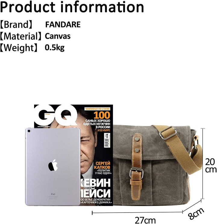 FANDARE New Umhängetasche für Laptop, 7,9 Zoll (7,9 Zoll), Umschlagtasche, Herren, Handel, Reise, mu