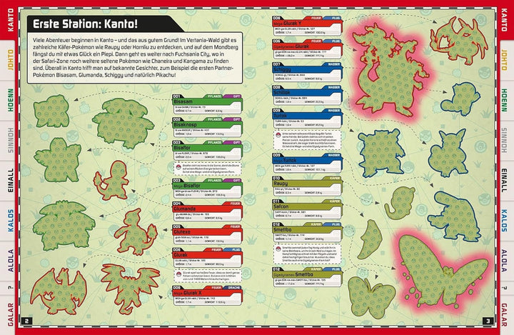 Pokémon: Das grosse Stickerbuch mit allen Regionen von Kanto bis Galar: mit über 1000 Sickern, Tasch