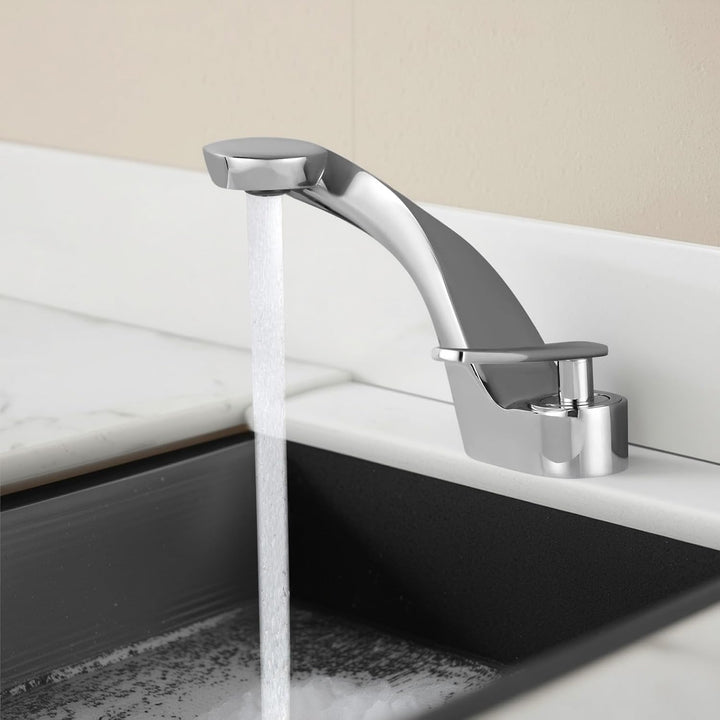 Wasserhahn Bad Wasserfall Mischhähne Waschtisch-Einhebelarmatur Modern Hotelbecken Waschtischarmatur