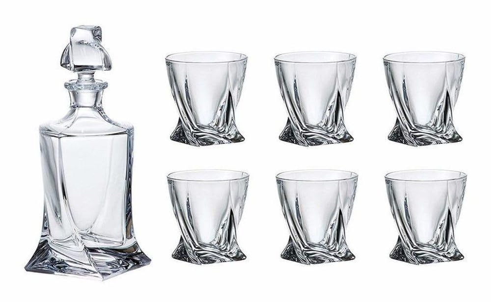 Whisky Set, Serie Quadro, Bohemia Kristallglas, Hersteller Tschechische Republik