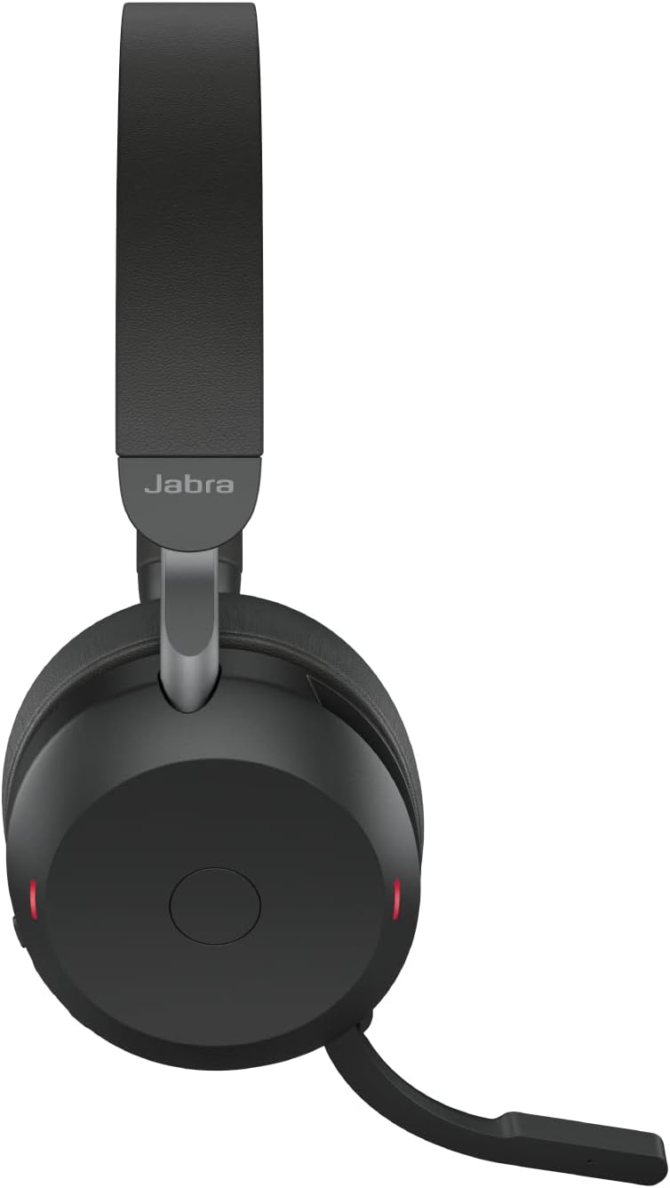 Jabra Evolve2 75 Wireless PC Headset with 8-Microphone Technology - Dual Foam Stereo Headphones with