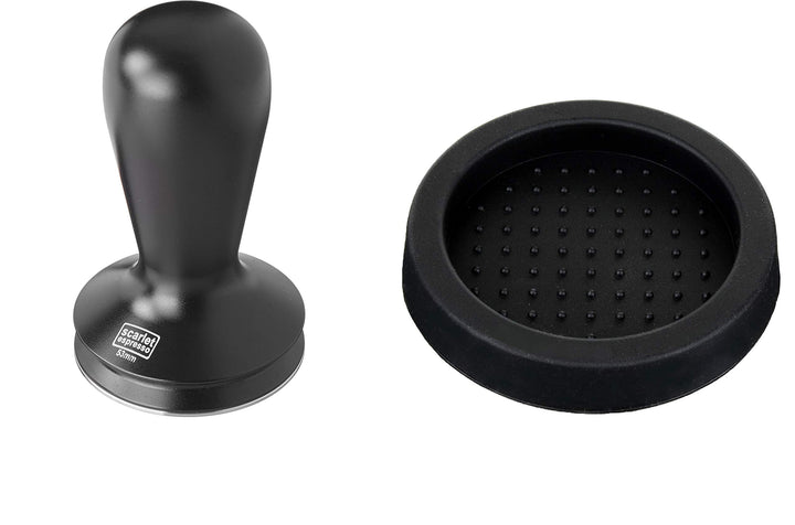 scarlet espresso | Tamper »Nero« für Barista; mit ergonomischem Aluminiumgriff und Edelstahlbasis (5
