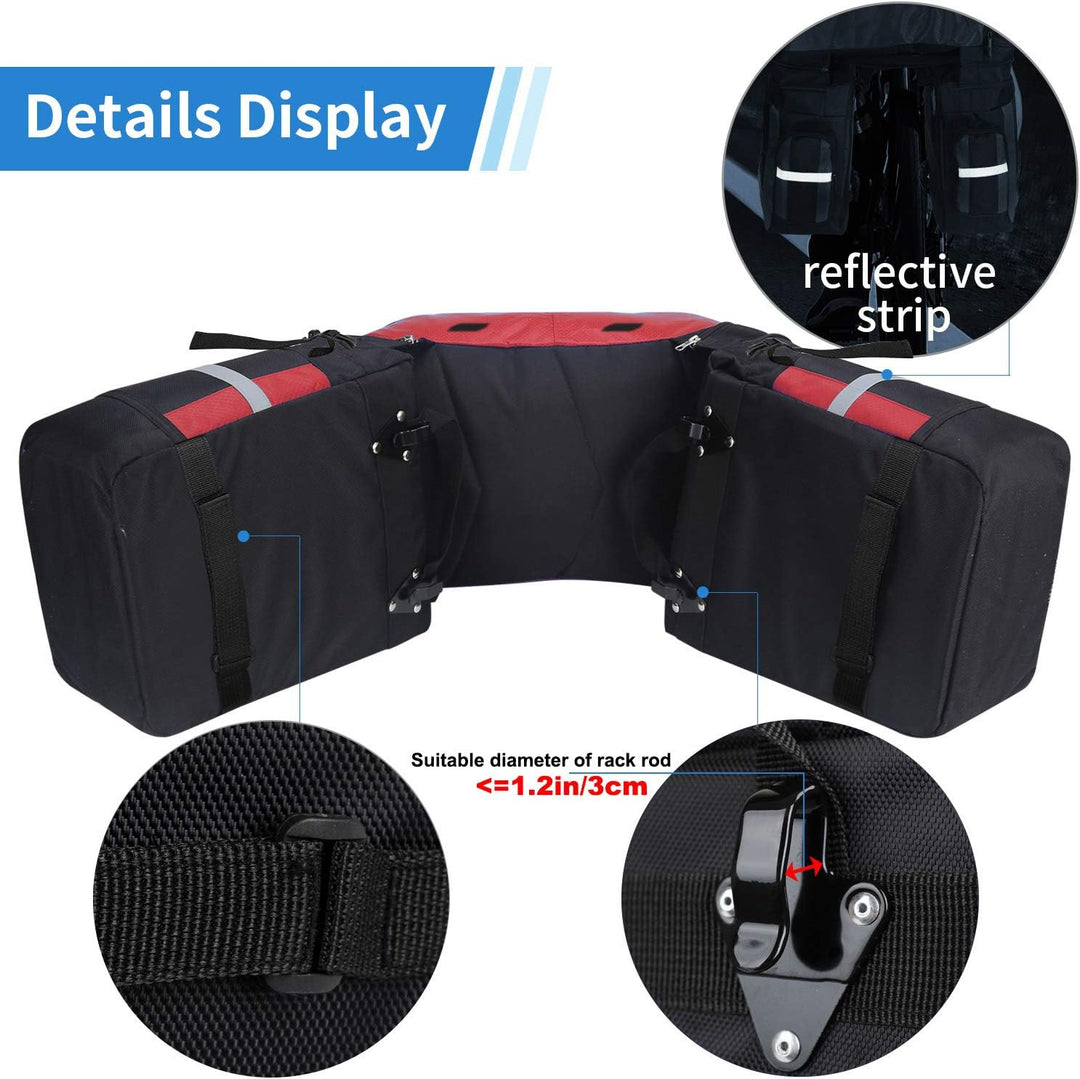 PELLOR Fahrrad Gepäcktaschen, 3 in 1 Multifunction 70L Gepäckträger Tasche Reissfest Gross Fahrradta