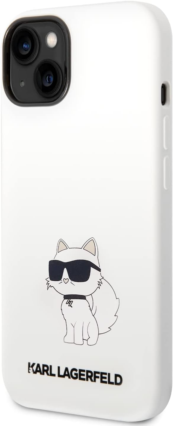KARL LAGERFELD KLHCP14MSNCHBCH Hülle für iPhone 14 Plus 6,7" hardcase Weiss Silic Schwarz, Schwarz