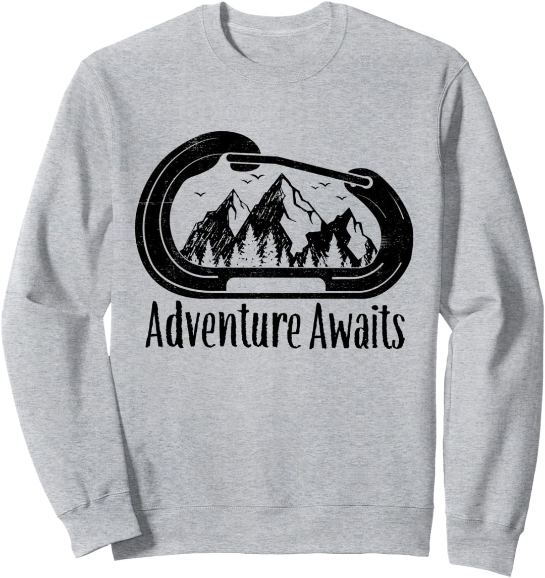 Rock Climbing Carabiner Mountains Adventure Climber Gift Sweatshirt