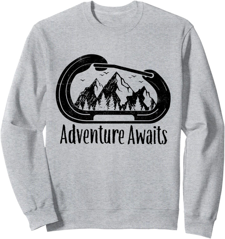 Rock Climbing Carabiner Mountains Adventure Climber Gift Sweatshirt