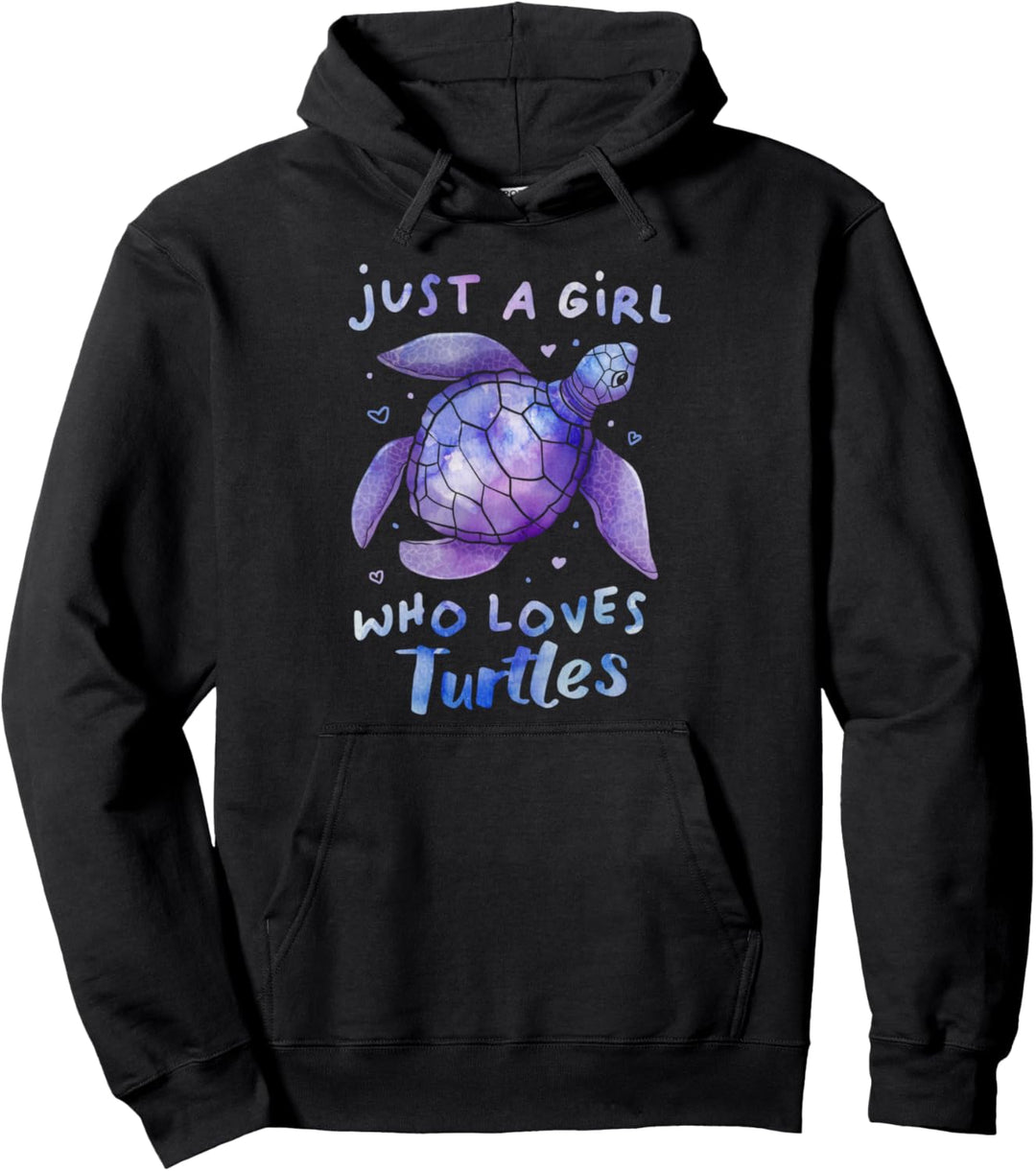 Just A Girl Who Loves Turtles Schildkröte Kriechtiere Meer Pullover Hoodie