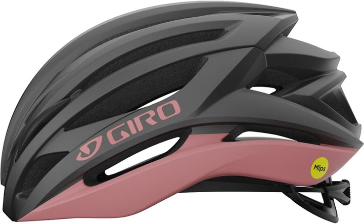 Giro Syntax MIPS Rennradhelm für Erwachsene Matt Metallic Charcoal / Puderrosa L, Matt Metallic Char